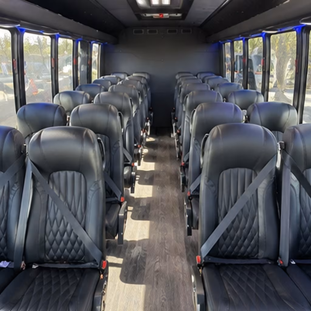 greenwich 25 passenger minibus interior