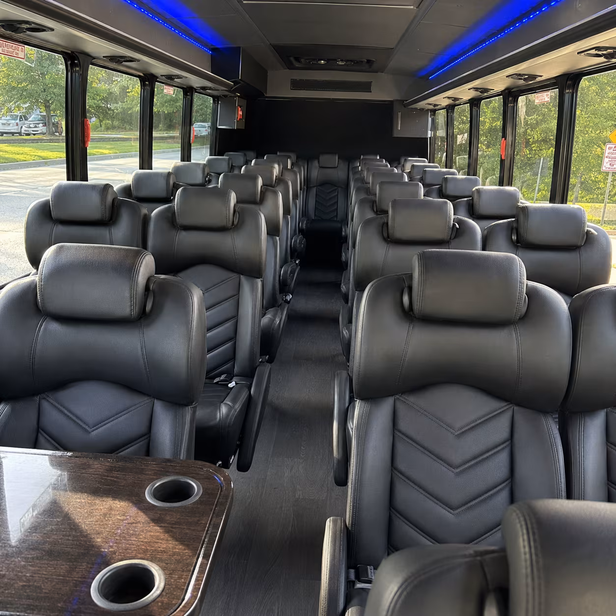 greenwich 35 passenger minibus interior