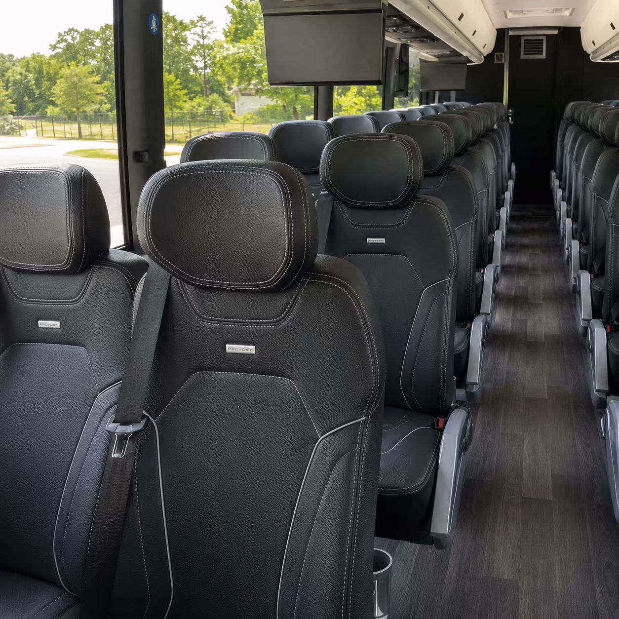 greenwich 56 passenger charter bus inside