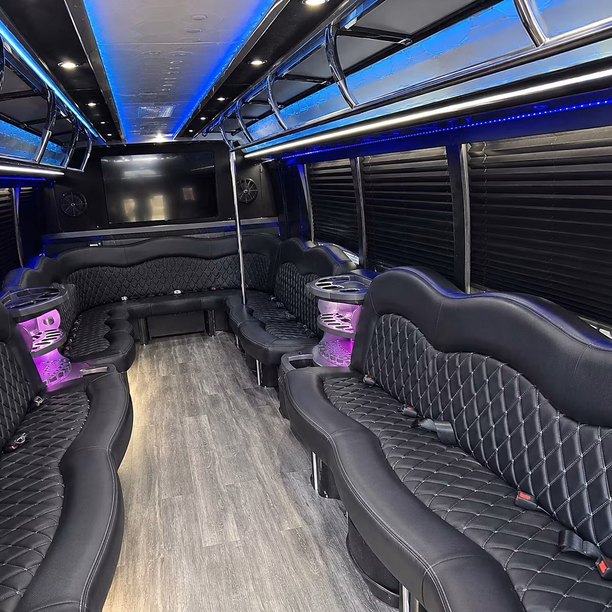 greenwich party bus interior
